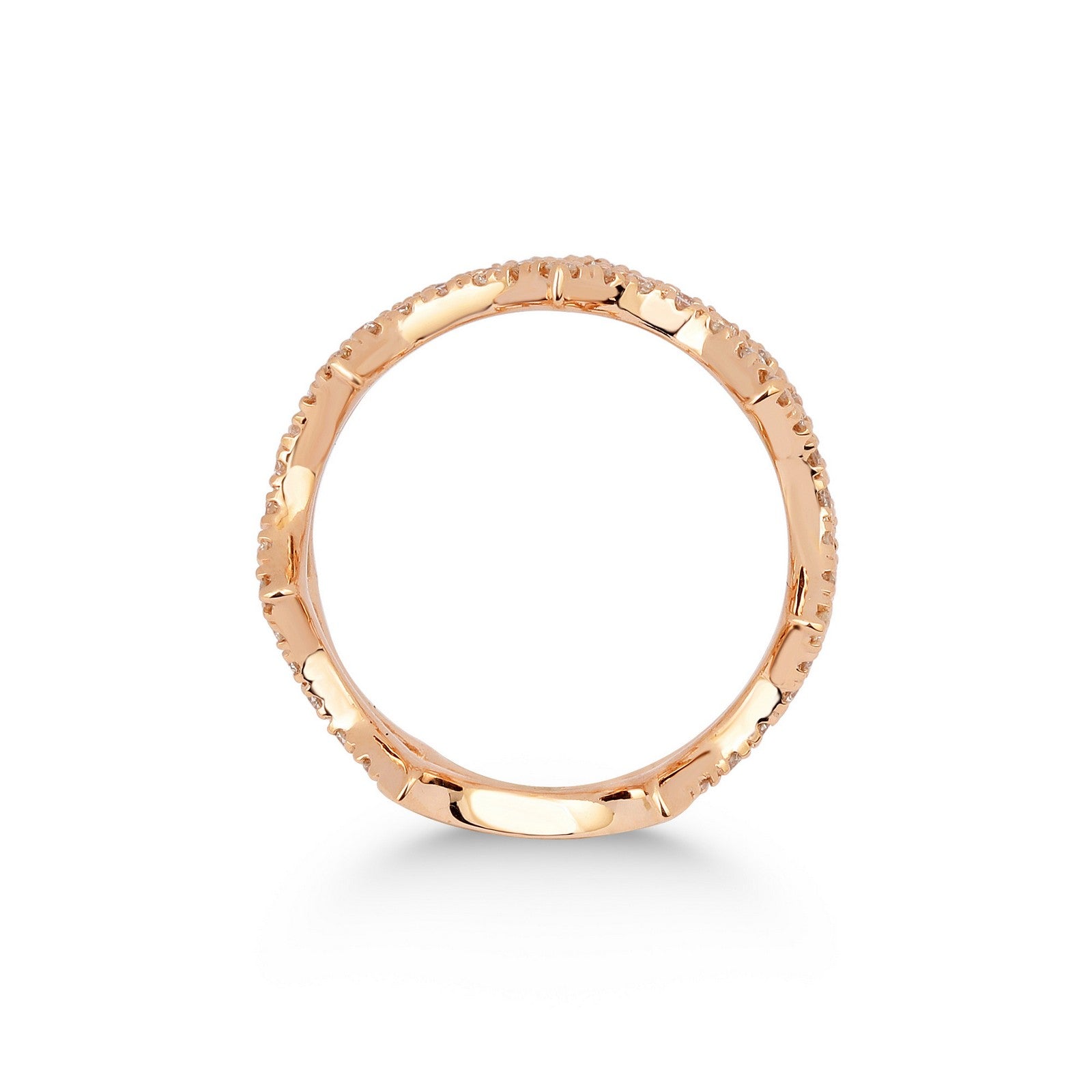 Roségold-Ring mit Diamanten - YZ0002798