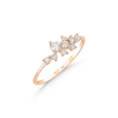 Roségold-Ring mit Diamanten - YZ0002801