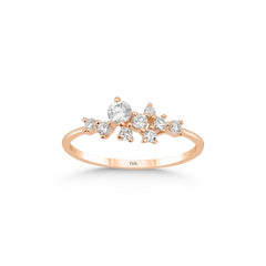 Roségold-Ring mit Diamanten - YZ0002801
