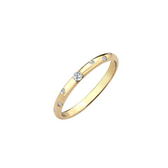 Bague en or jaune 18 carats 750 millièmes avec diamants - YZ0005013 