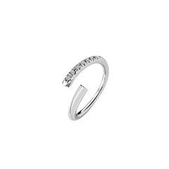 Bague en or blanc 18 carats 750 millièmes avec diamants - YZ0005014 
