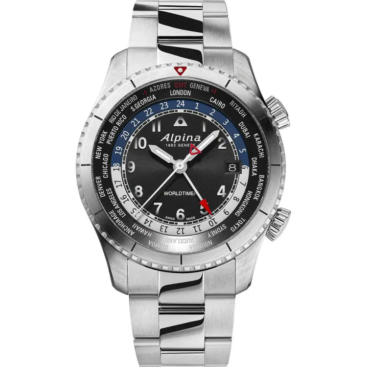 Alpina Startimer Pilot Quartz Worldtimer - AL-255B4S26B