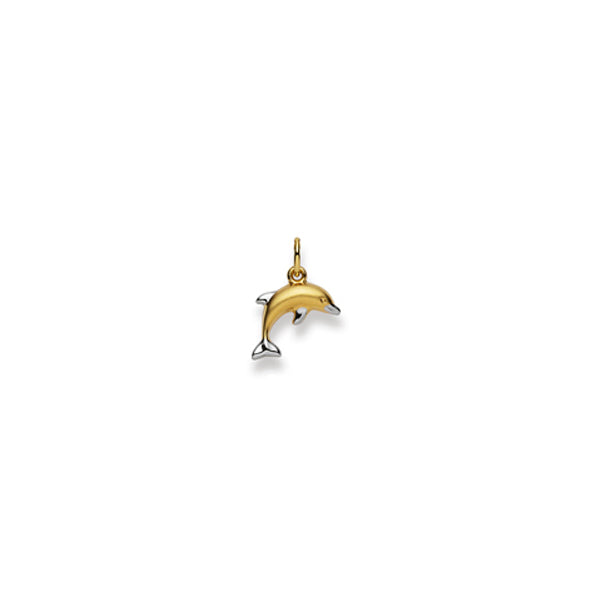 Anhänger Delphin Bicolor Gelbgold-Weissgold 750 Gold - 1556.08542/0001