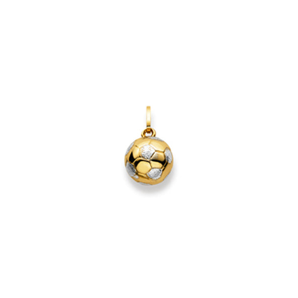 Anhänger Fussball Bicolor Gelbgold-Weissgold 750 Gold - 1556.08535/0001