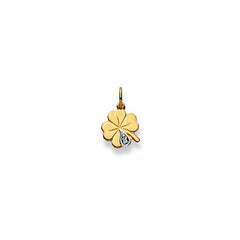 Anhänger Kleeblatt Bicolor Gelbgold-Weissgold 750 Gold - 1556.06739/0006