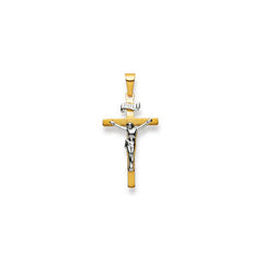 Anhänger Kreuz Gelbgold-Weissgold 750 Gold - 1558.01227/0003