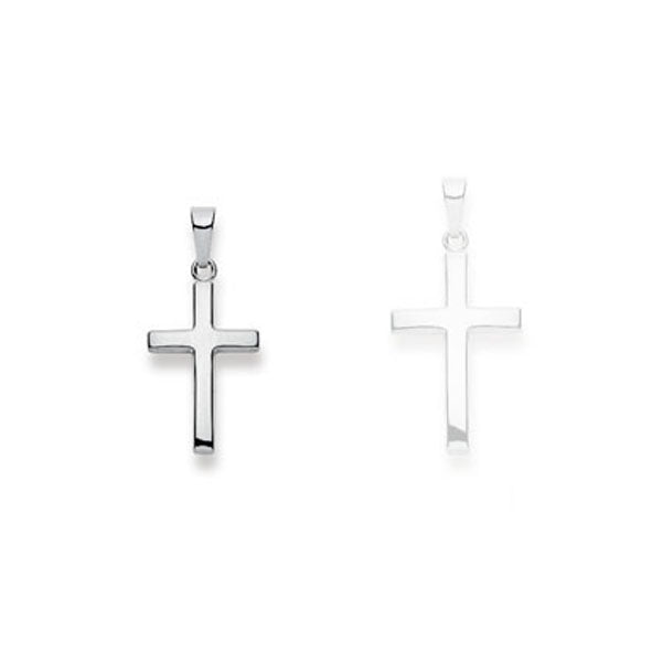 Anhänger Kreuz Weissgold 18 mm 750 Weissgold - 1258.02720/0001