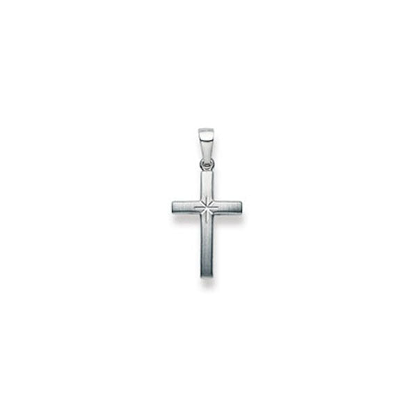 Anhänger Kreuz Weissgold 19 mm 750 Weissgold - 1258.02862/0001