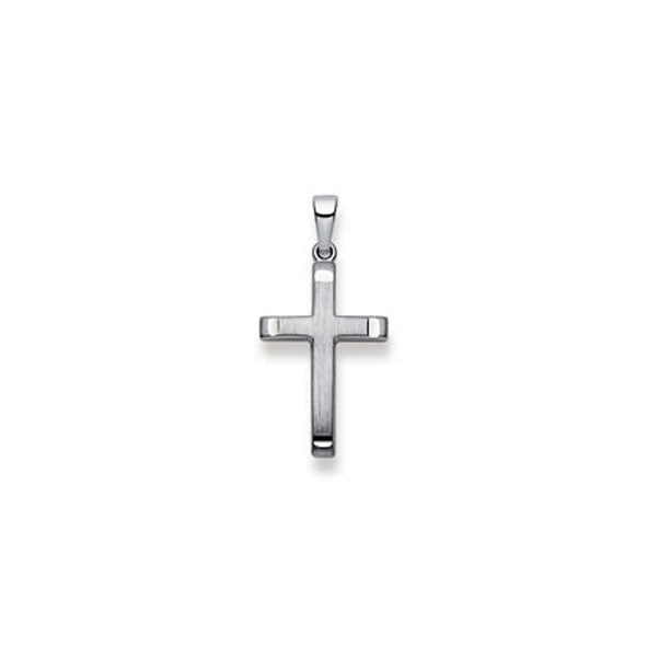 Anhänger Kreuz Weissgold 21 mm 750 Weissgold - 1258.02894/0001
