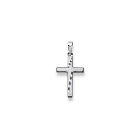 Anhänger Kreuz Weissgold 21 mm 750 Weissgold - 1258.03049/0001
