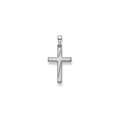 Anhänger Kreuz Weissgold 21 mm 750 Weissgold - 1258.03049/0001