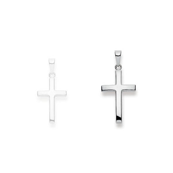 Anhänger Kreuz Weissgold 21 mm 750 Weissgold - 1258.03082/0001