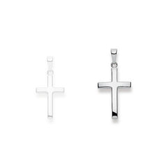 Anhänger Kreuz Weissgold 21 mm 750 Weissgold - 1258.03082/0001