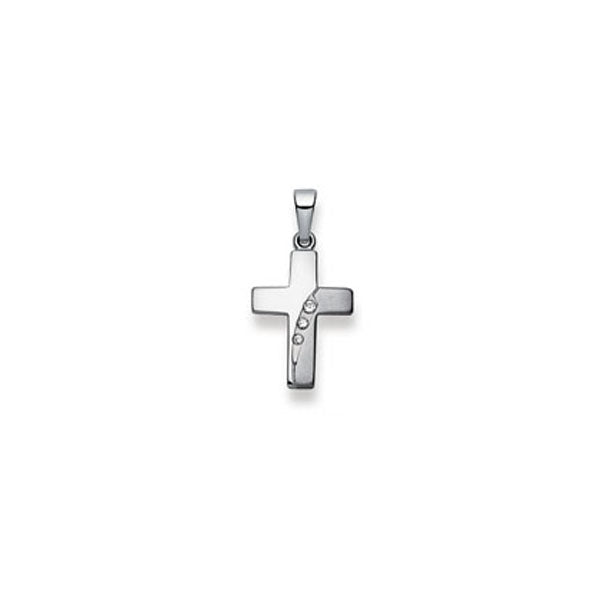 Anhänger Kreuz Weissgold Brillant 750 Weissgold - 1258.02968/0001