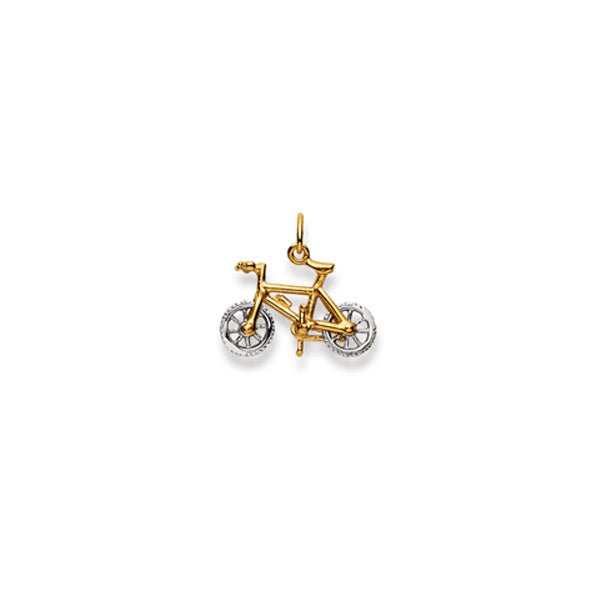 Anhänger Mountain Bike Bicolor Gelbgold-Weissgold 750 Gold - 1556.07235/0004