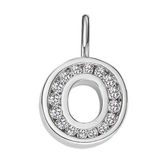 Anhänger Silber 925 weiss Buchstabe O poliert rhodiniert - 6256.08989/1500