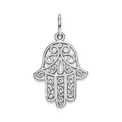 Anhänger Silber 925 weiss Fatima Hand poliert rhodiniert 20 mm - 6256.08986/0001