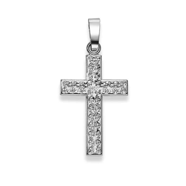 Anhänger Silber 925 weiss Kreuz poliert rhodiniert – 6258.03501/0001