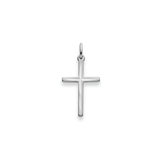 Kreuz Anhänger 925 Silber Matt/Poliert Rhodiniert 20x12 mm - 6258.03293/0001