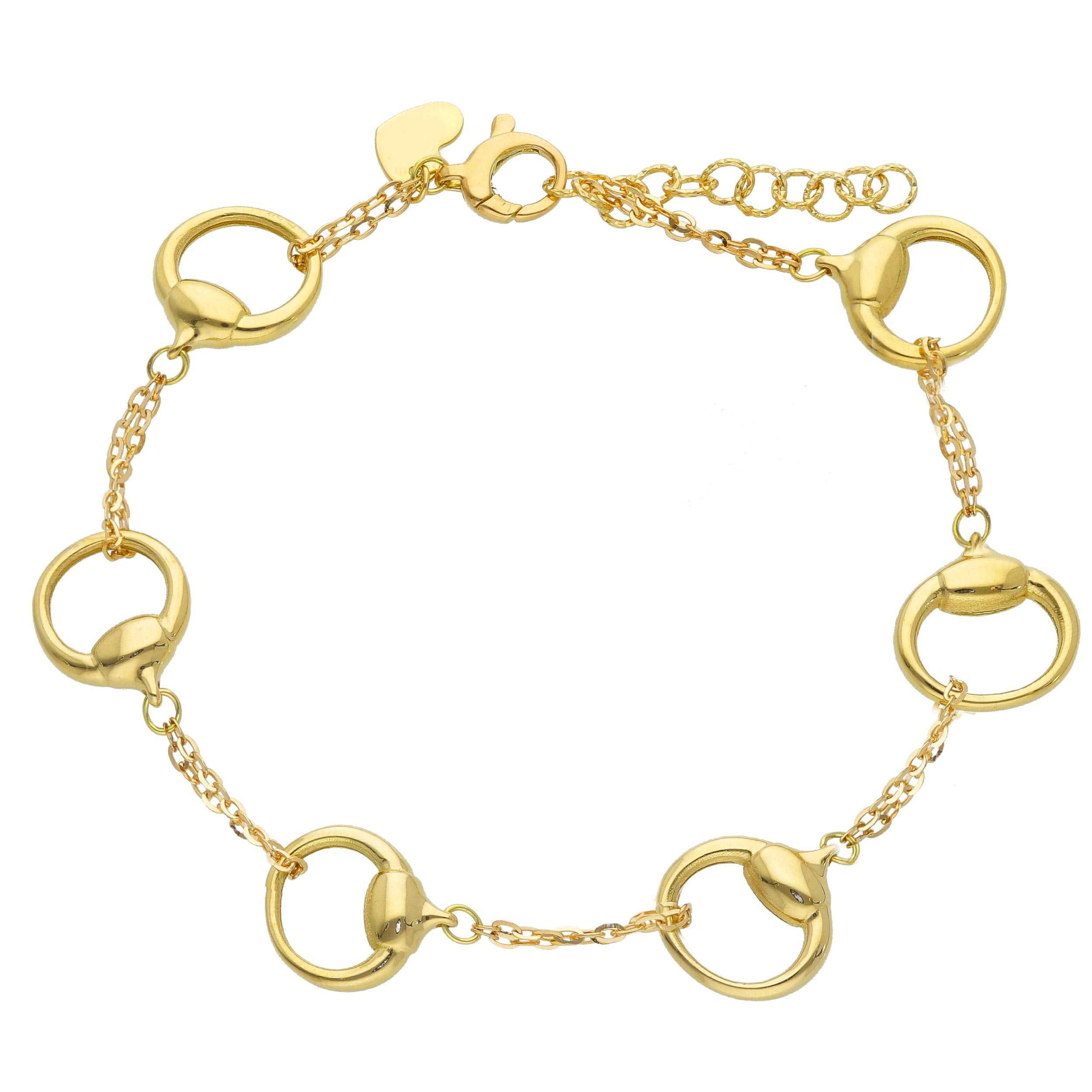 Armband aus 18 Karat Gelbgold mit Elementdesign 19 cm - 265043