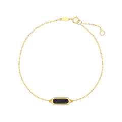 Armband in 18 Karat - 750 Gelbgold mit Onyx - 277662