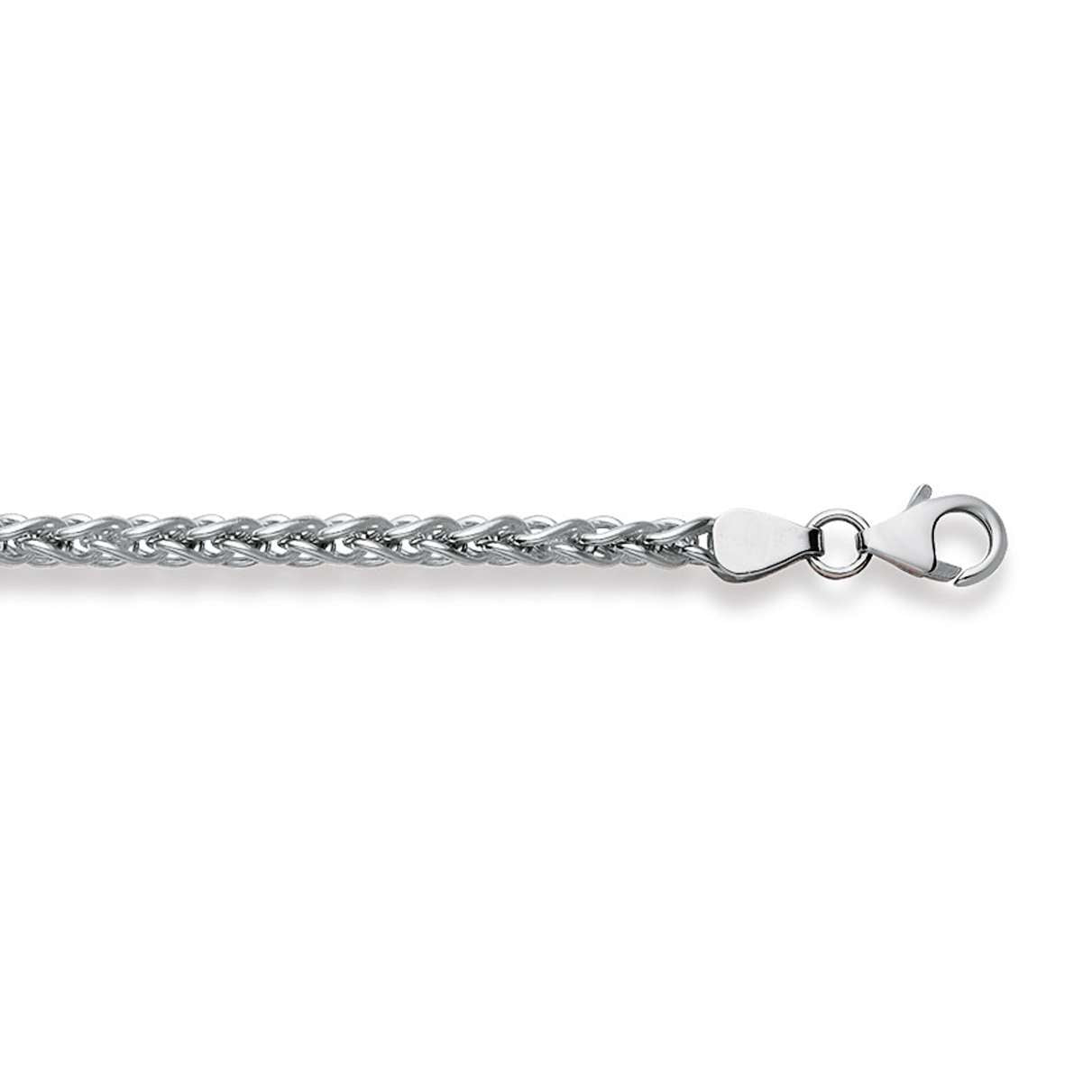 Armband Zopf Massiv Weissgold 19 cm 750 Weissgold - 1271.04604/1900