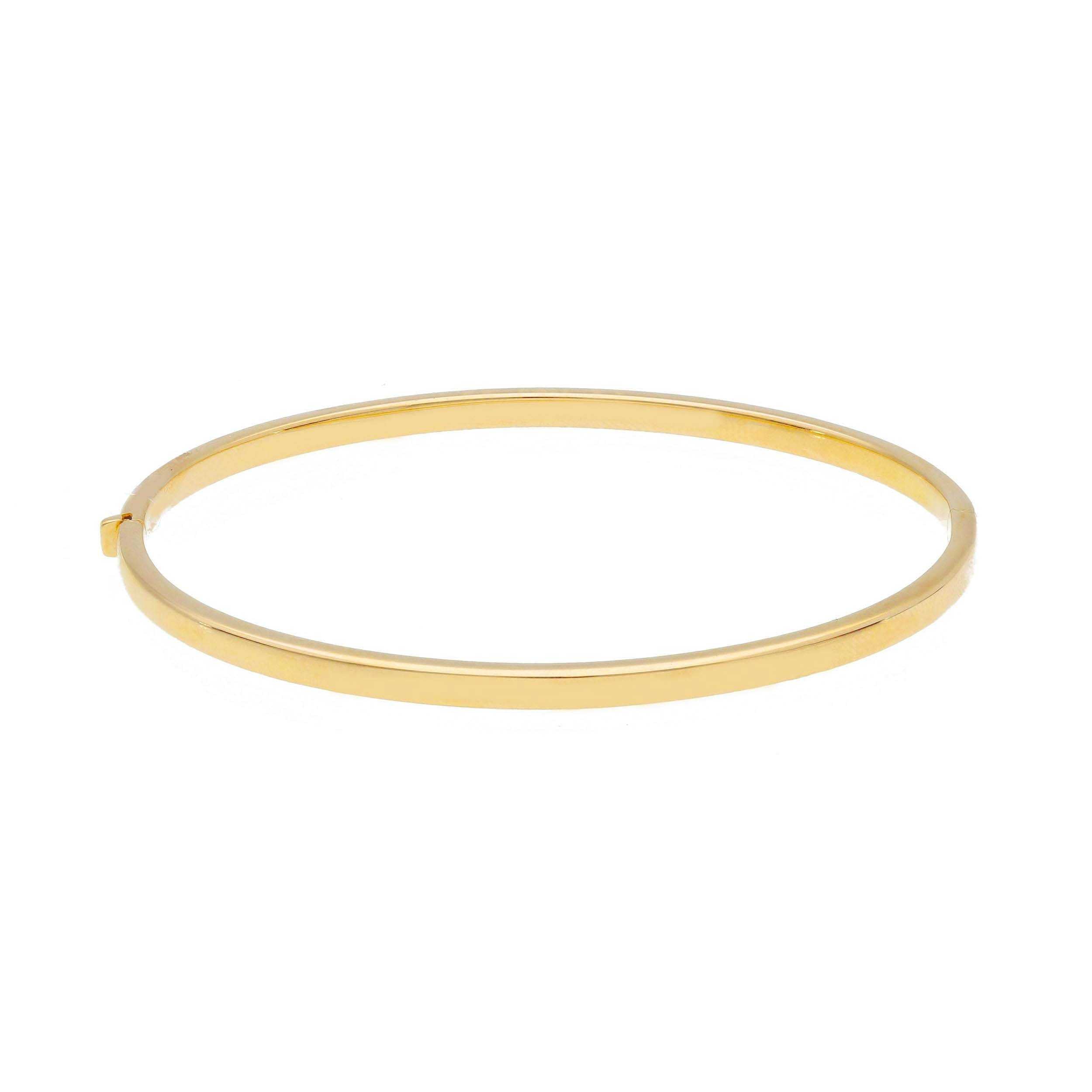 Armreif aus 18 Karat Gelbgold mit ovalem Profil 3 x 2 mm - 167178 