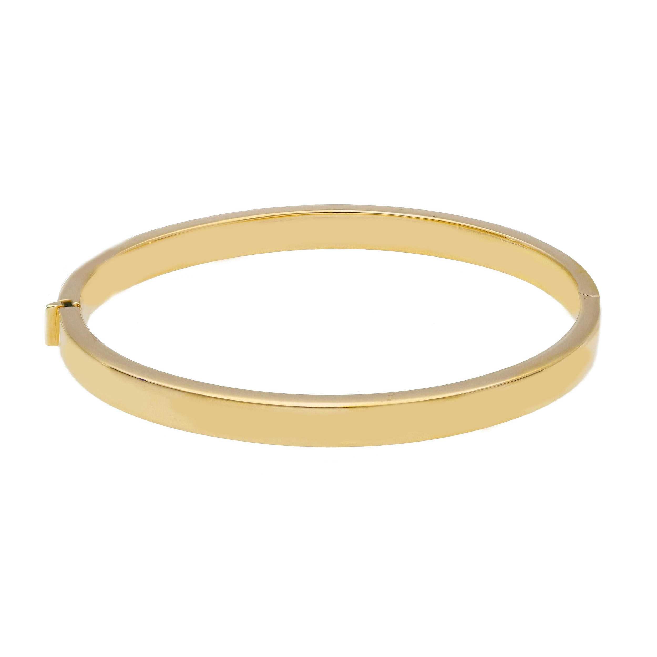 Armreif aus 18 Karat Gelbgold mit ovalem Profil 6 x 3 mm - 183586