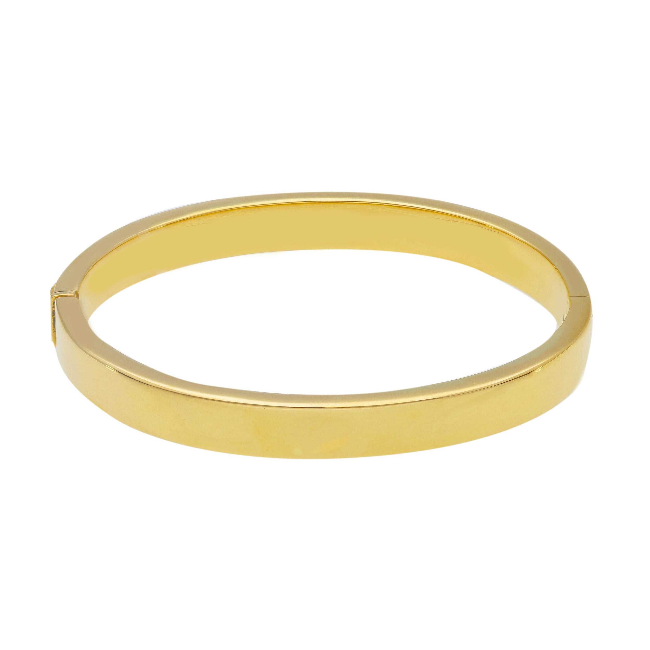 Armreif aus 18 Karat Gelbgold mit ovalem Profil 8 x 3 mm - 032816