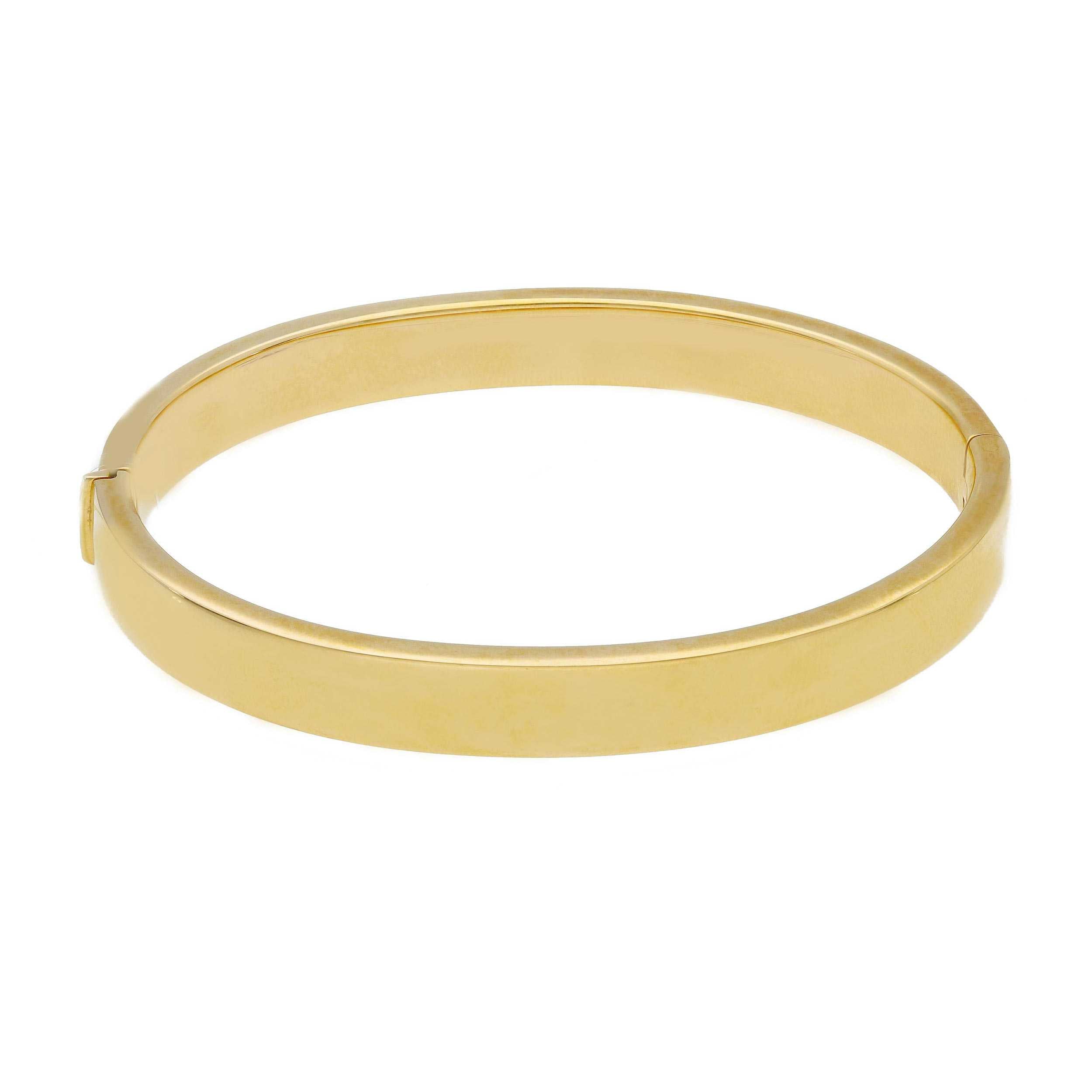 Armreif aus 18 Karat Gelbgold mit ovalem Profil 8 x 3 mm - 183589