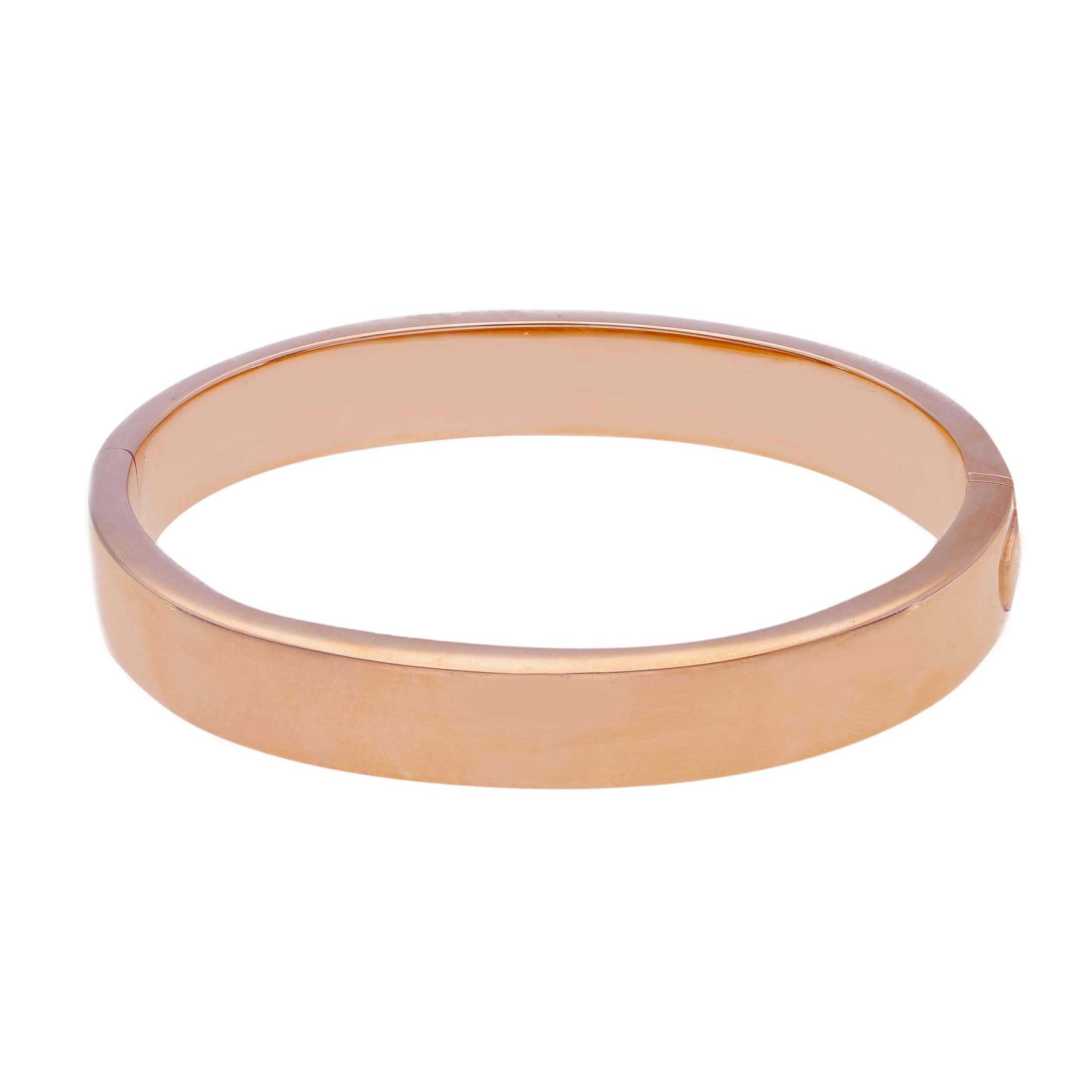 Armreif aus 18 Karat Roségold mit ovalem Profil 10 x 4 mm - 162624