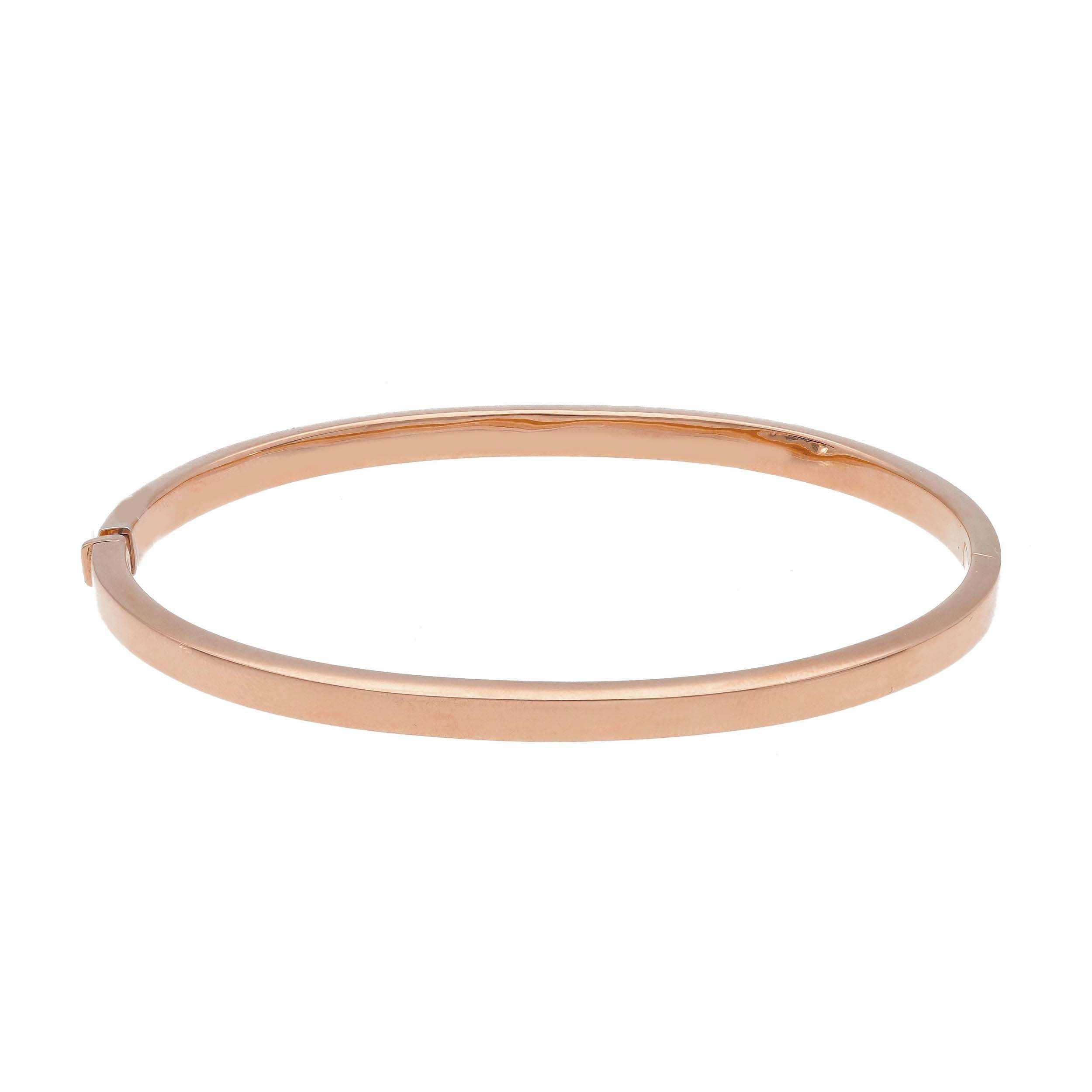 Armreif aus 18 Karat Roségold mit ovalem Profil 4 x 2.5 mm - 167172