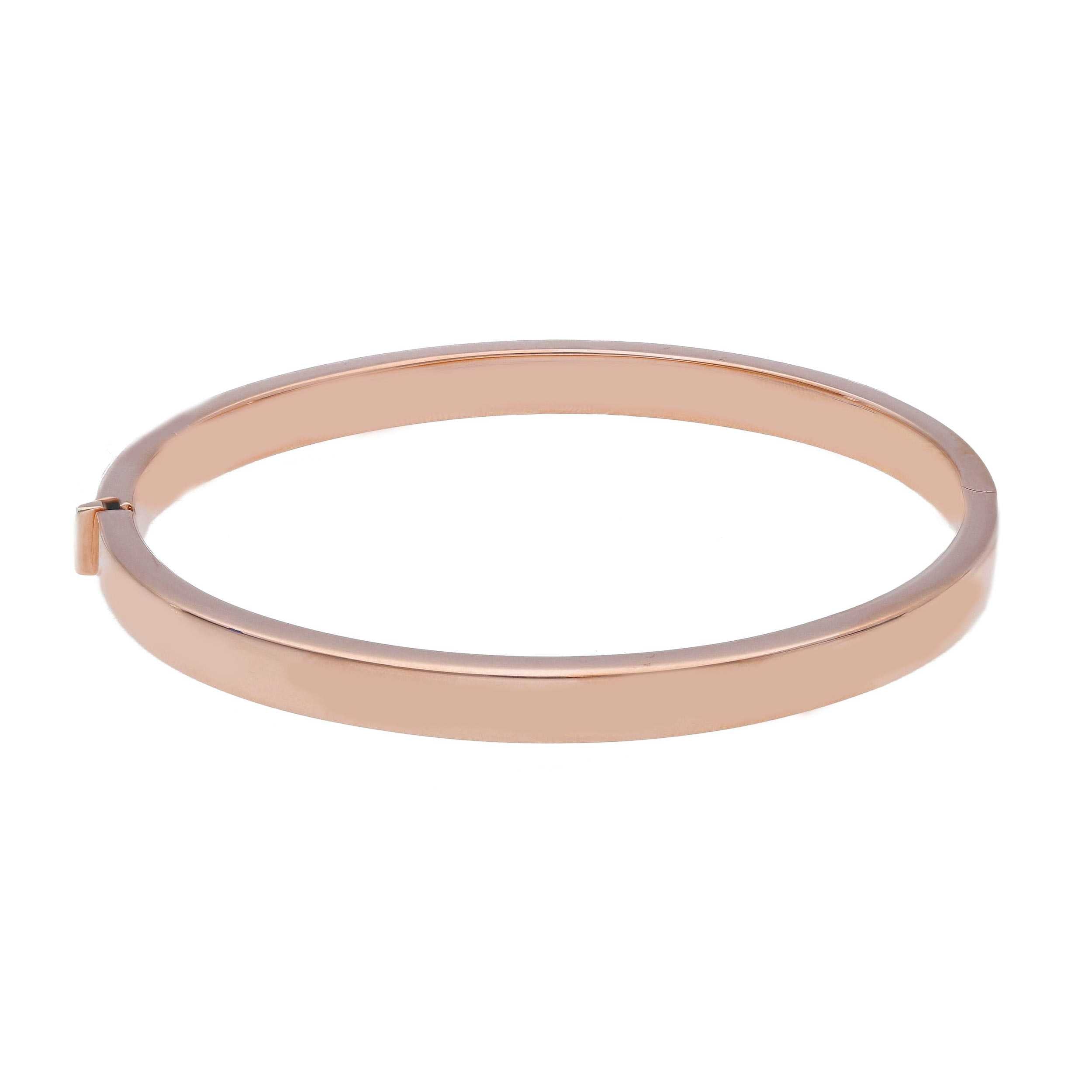 Armreif aus 18 Karat Roségold mit ovalem Profil 6 x 3 mm - 183588