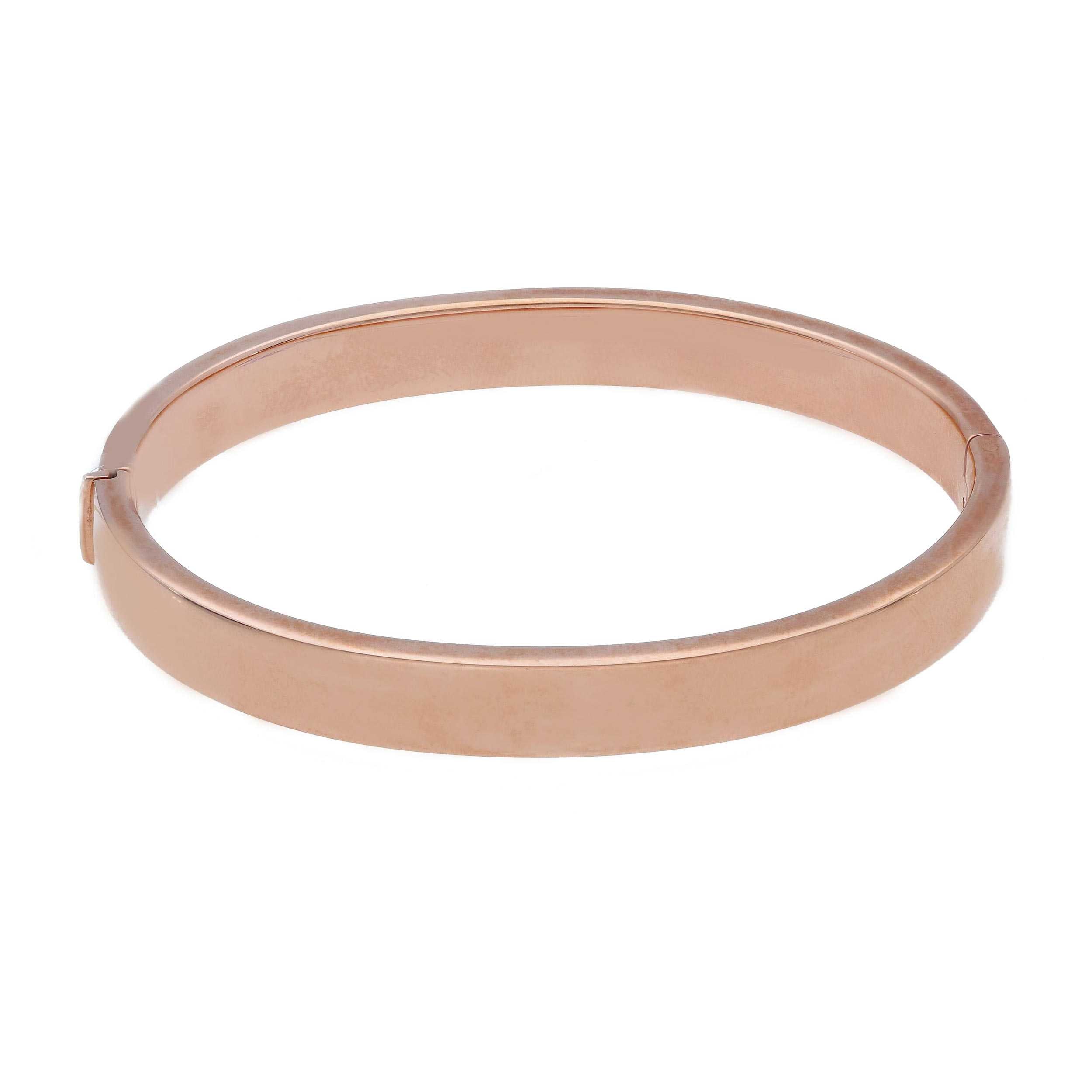 Armreif aus 18 Karat Roségold mit ovalem Profil 8 x 3 mm - 183591