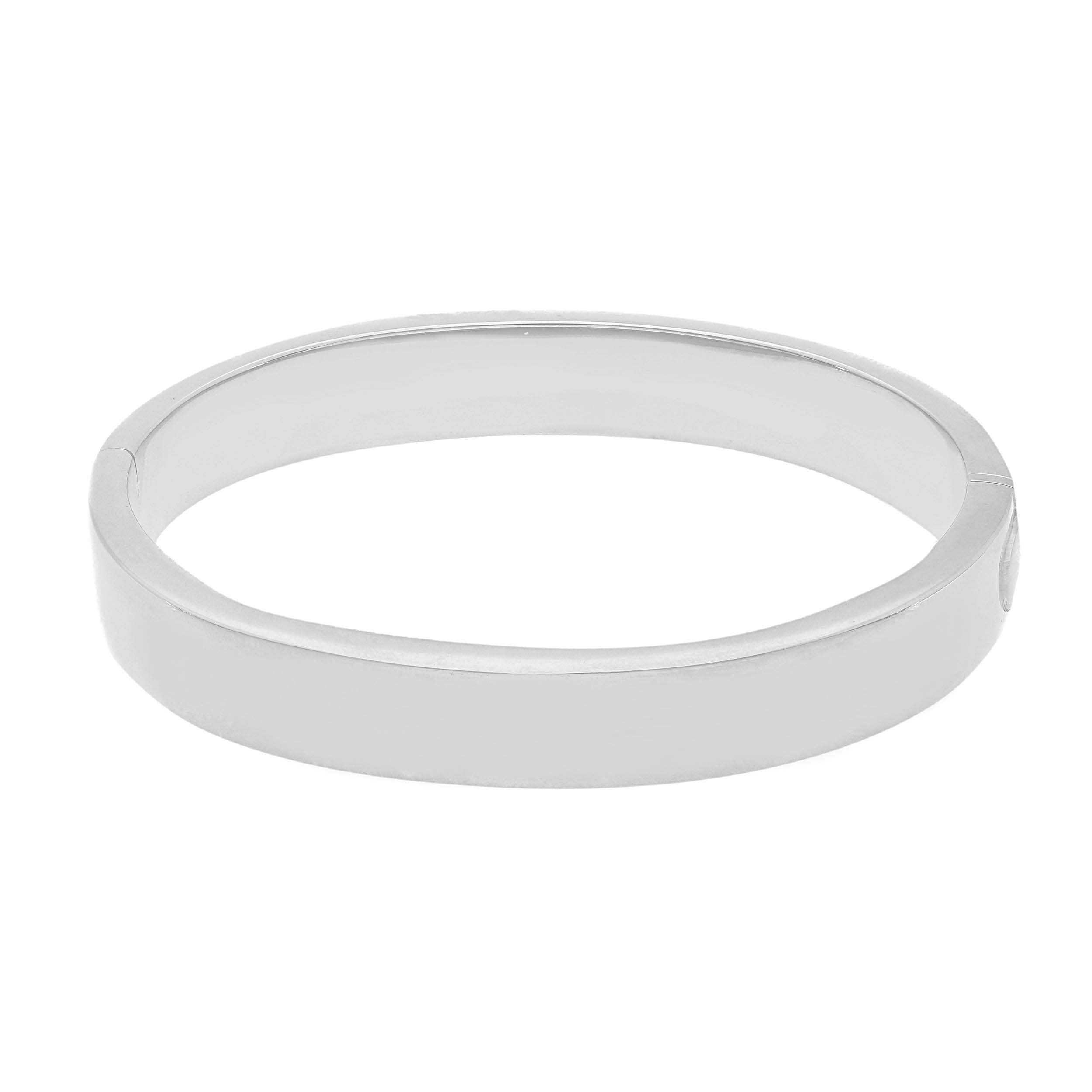 Armreif aus 18 Karat Weissgold mit ovalem Profil 10 x 4 mm - 162623