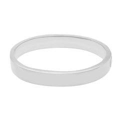 Armreif aus 18 Karat Weissgold mit ovalem Profil 10 x 4 mm - 162623
