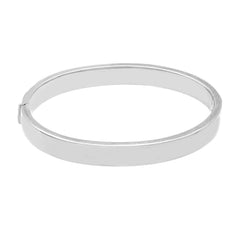 Armreif aus 18 Karat Weissgold mit ovalem Profil 8 x 3 mm - 183592