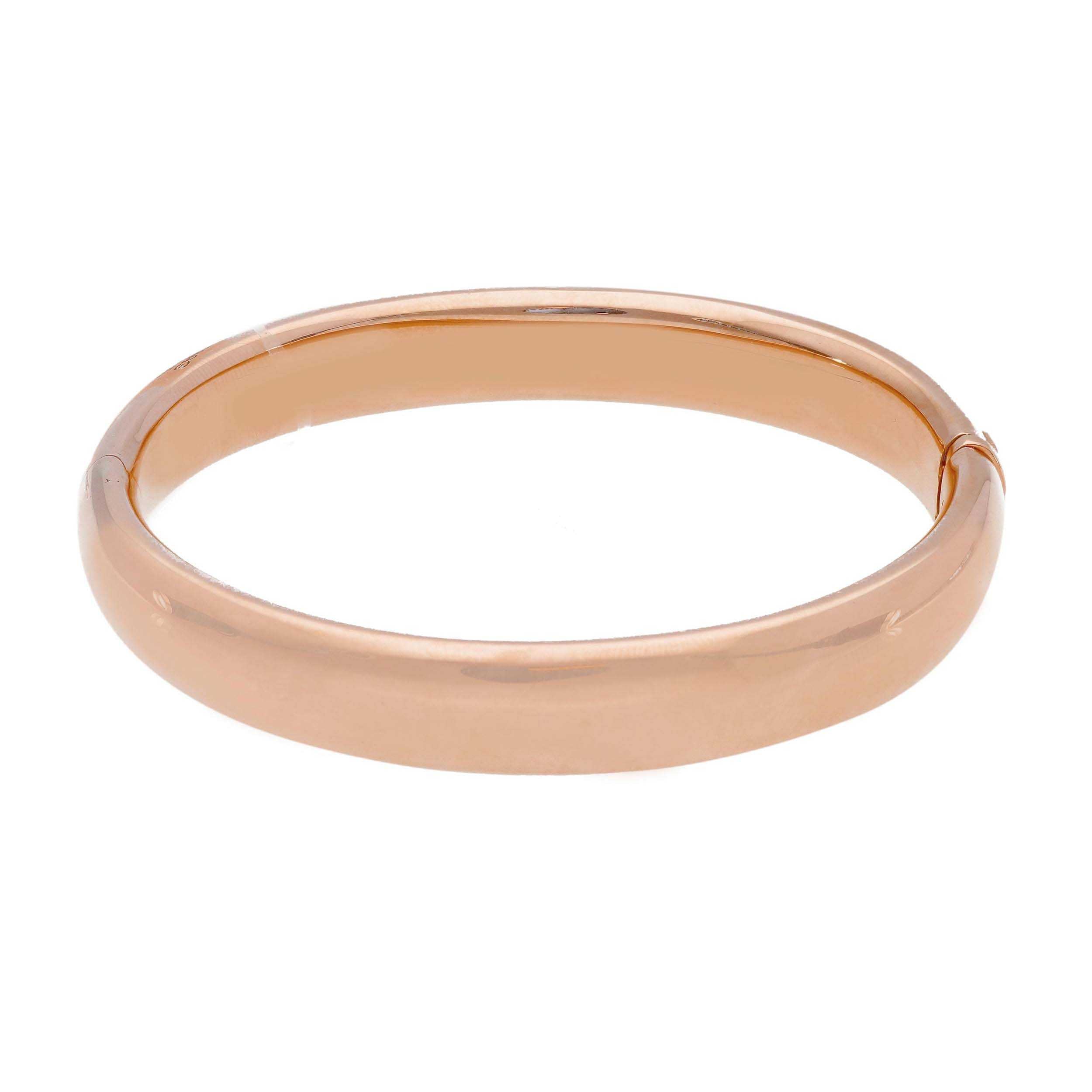 Armreif aus Roségold 750 mit ovaler Fassung 10 x 5 mm - 162631