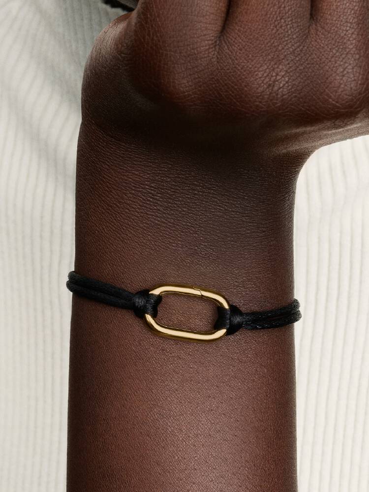 Aufklappbares Glied Kordel Armband Vergoldet - 564680C01-2