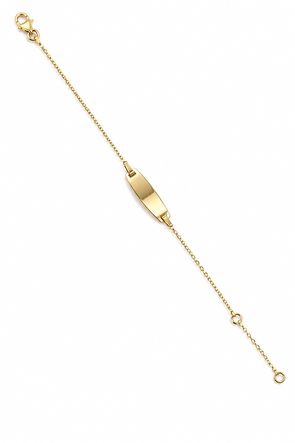 Baby Kinder Gelbgold ID-Armband &amp; Gratis Gravur