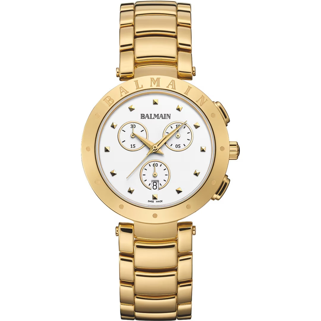 Balmain Balmainia Bijou Chronograph 36mm Weiss Gold – B6250.33.26