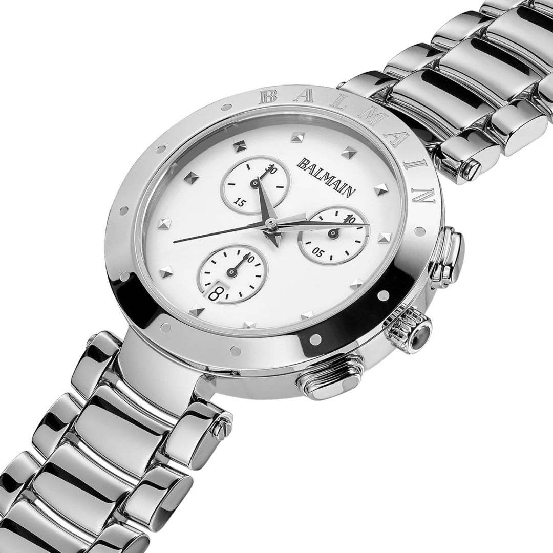 Balmain Balmainia Bijou Chronograph 36mm Weiss Silber – B6251.33.26