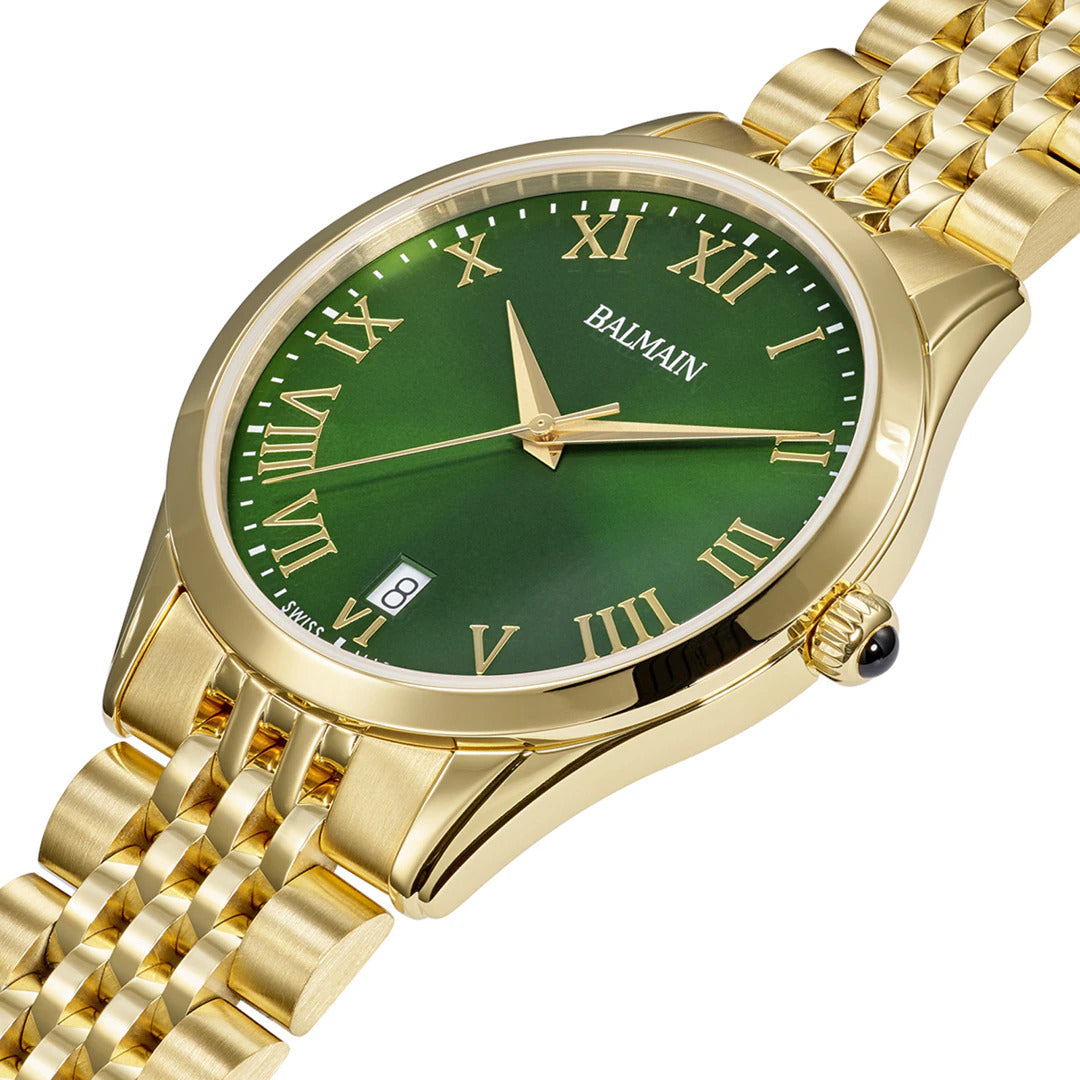 Balmain Classic R Gent 41 mm Herrenuhr Grün Gold - B4100.31.72