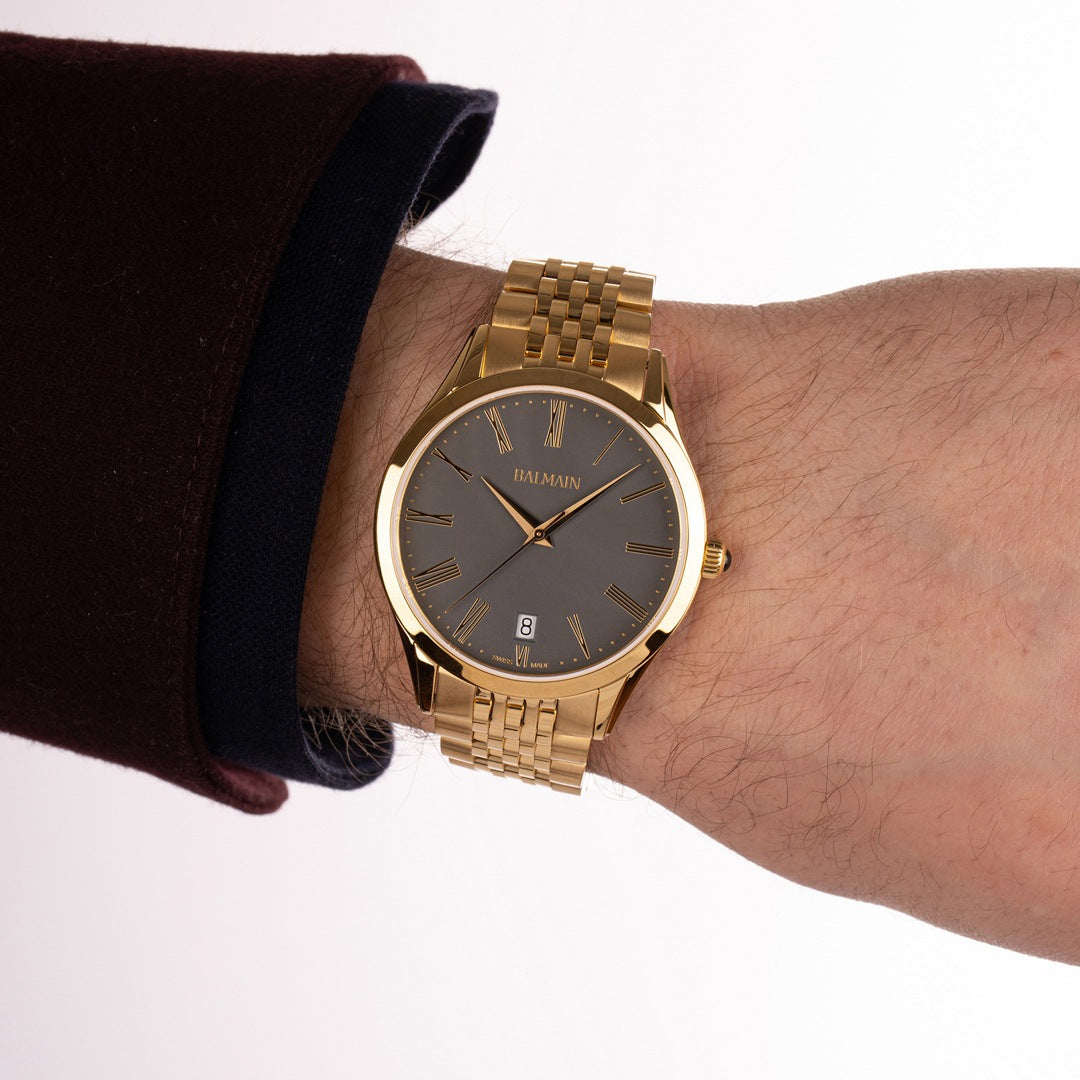 Balmain Classic R Gent 41mm Grau Gold – B4100.31.61