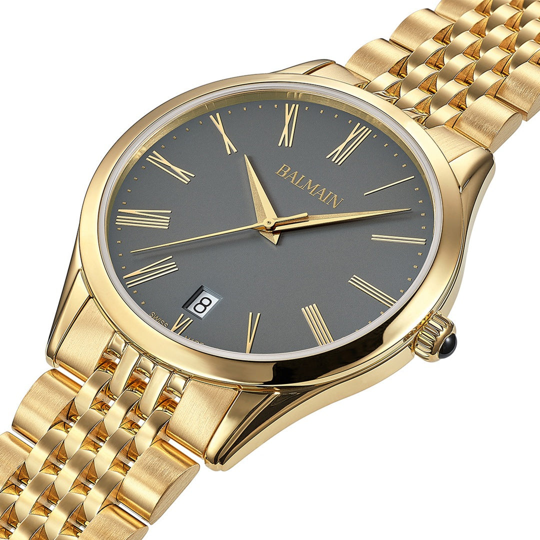 Balmain Classic R Gent 41mm Grau Gold – B4100.31.61