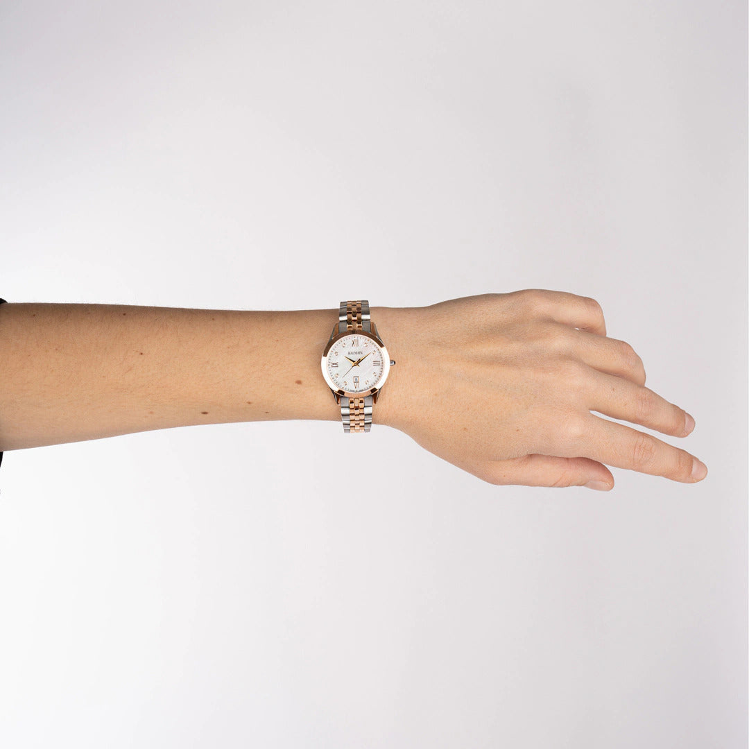 Balmain Classic R Lady 30mm Perlmutt Bicolor Diamanten – B4118.31.85