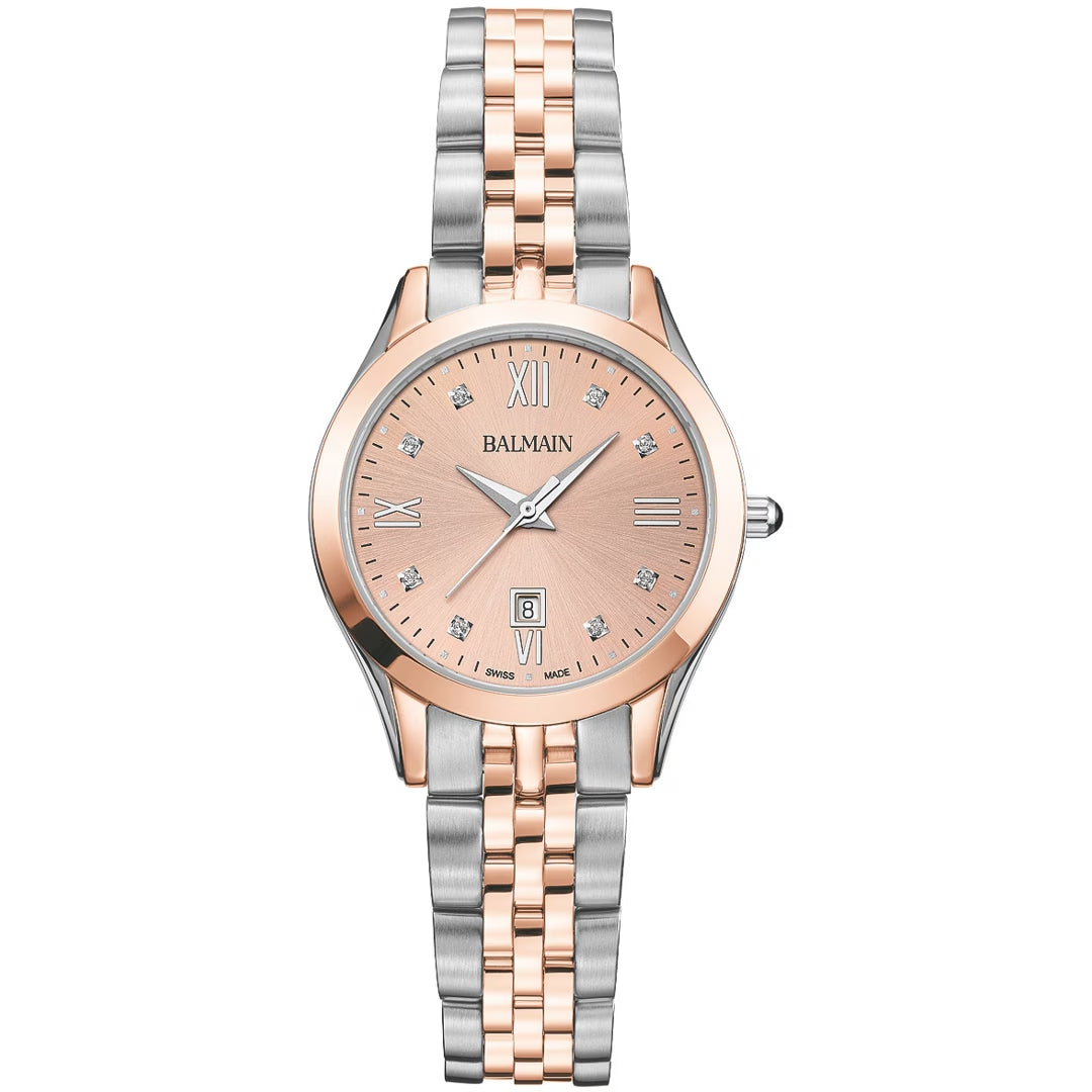 Balmain Classic R Lady 30mm Rosé Bicolor Diamanten – B4118.31.45