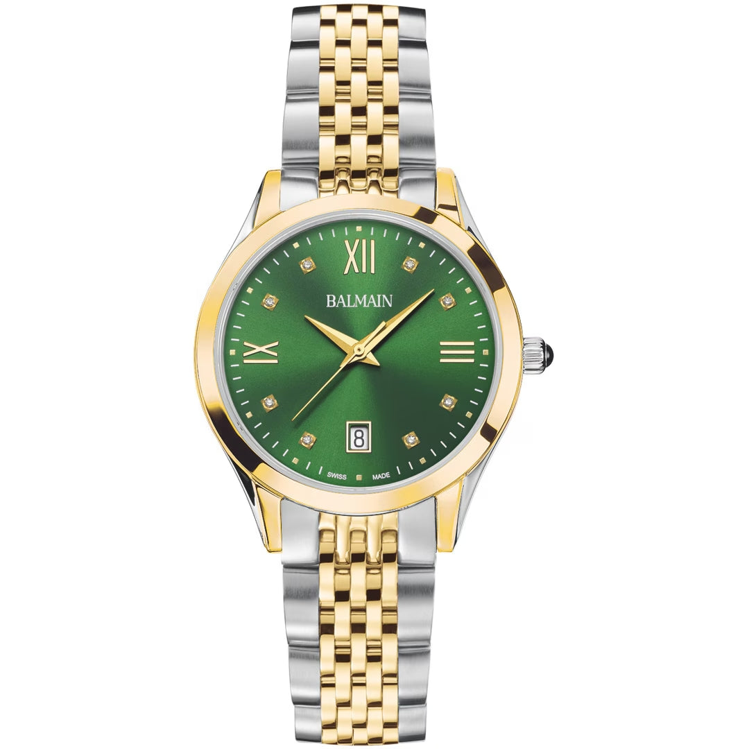 Balmain Classic R Lady 34mm Grün Bicolor Diamanten – B4312.31.75