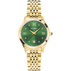 Balmain Classic R Lady 34mm Grün Gold Diamanten – B4310.31.75