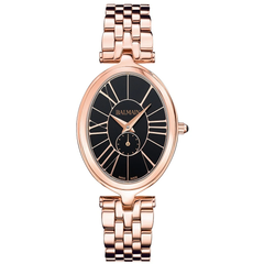 Balmain Haute Elegance Oval Schwarz Rosé 31x26mm – B8119.33.62